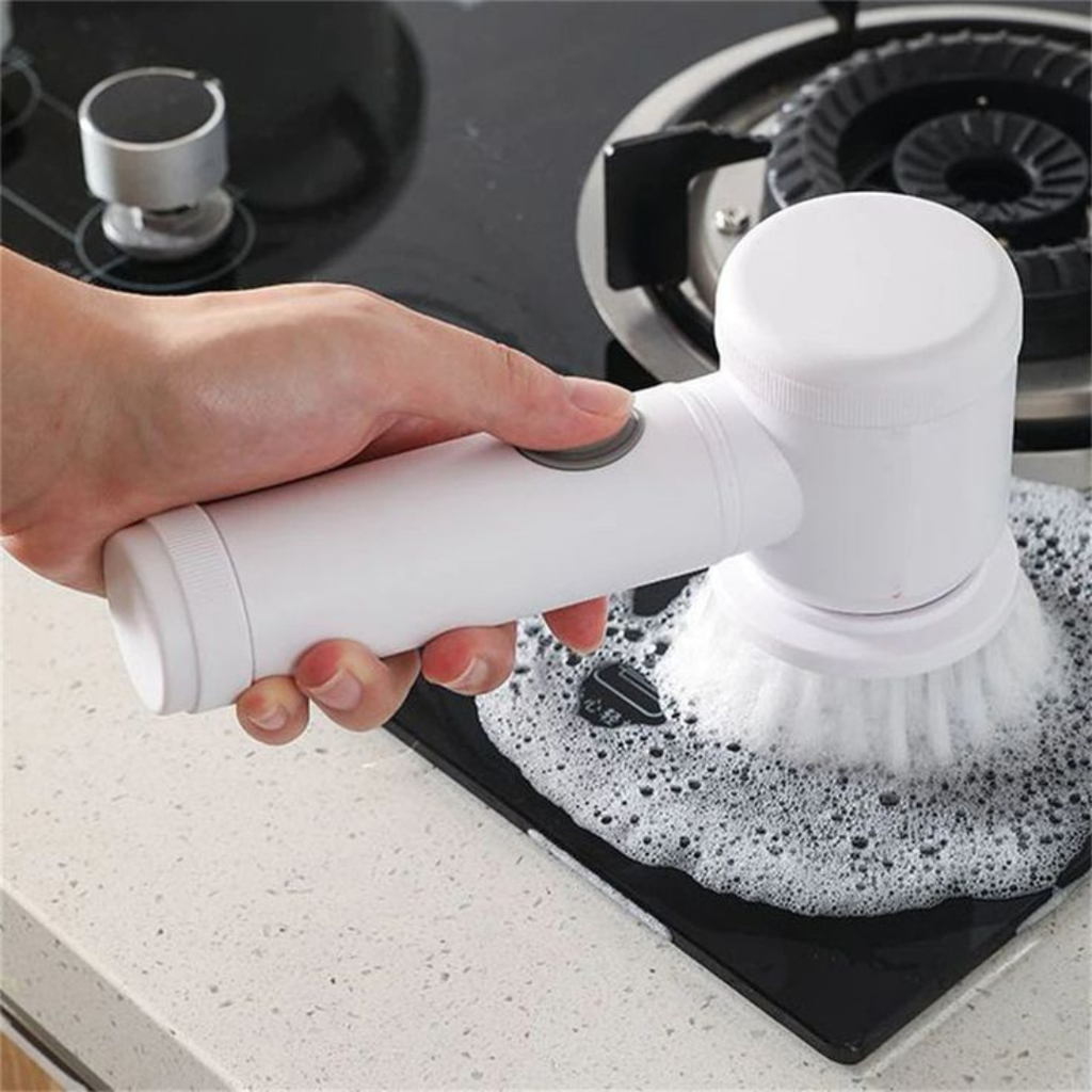 Spazzola Elettrica Domestica Multiuso per la Pulizia (Cucina, Bagno e Altro)