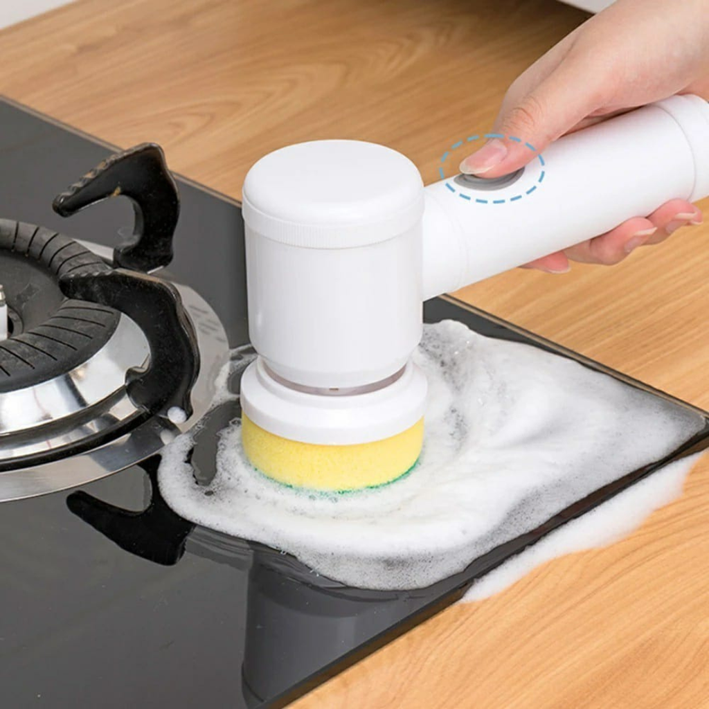 Spazzola Elettrica Domestica Multiuso per la Pulizia (Cucina, Bagno e Altro)