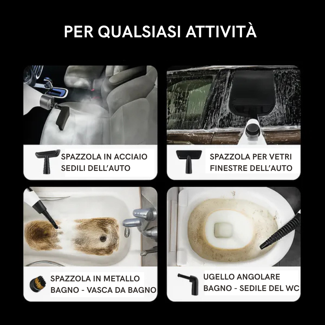 Macchina per la Pulizia a Vapore Pressurizzato 12 in 1